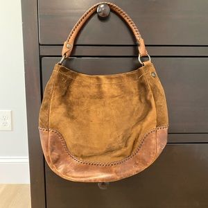 Frye suede chocolate brown bag.